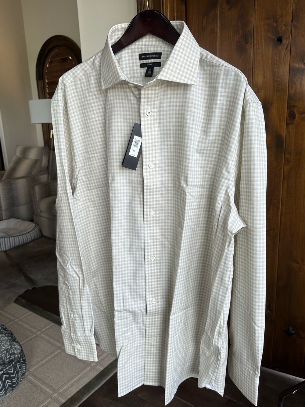 Banana Republic Men’s Gingham slim fit Dress Shirt